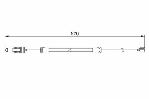 Датчик износа тормозных колодок (передних) BMW 7 (E38) 94-01 (L=570mm)