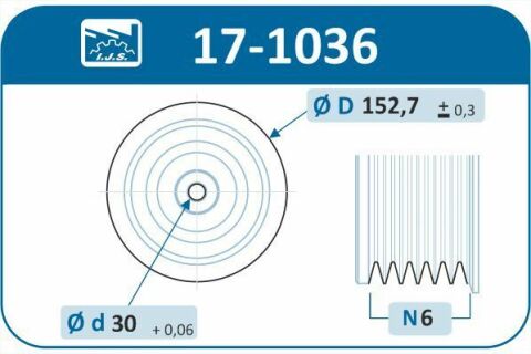 Шків колінвалу Citroen Berlingo/Fiat Scudo/Peugeot Expert/Partner 1.9D/2.0HDi (6PK)