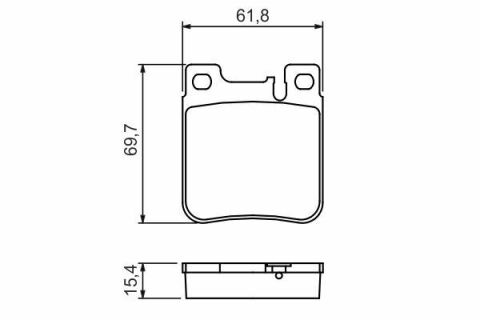 Колодки тормозные (задние) MB C-class (W202/W203)/E-class (W124/W210)/S-class (W140/W220) 91-07(Ate)