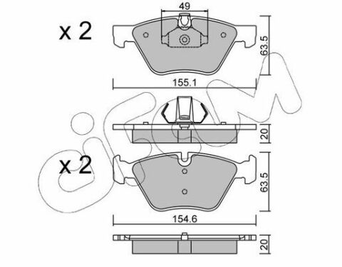 Гальмівні колодки передні 5 F10 518d-528i 11- BMW