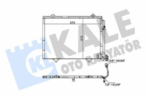 KALE DB Радіатор кондиціонера W202,Chrysler Crossfire