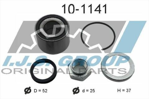 Подшипник ступицы (задней) Renault Megane/Clio 01- (25x52x37)(к-кт)