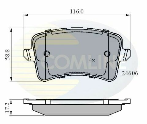 CBP01709 Comline - Гальмівні колодки до дисків