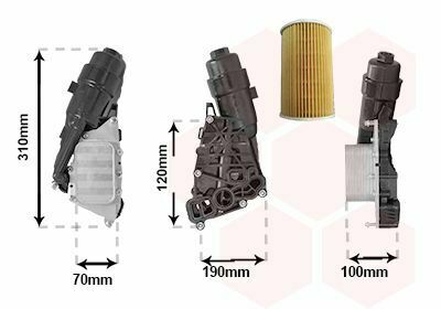 Корпус фільтра масляного BMW 2 (F46/F45)/X1 (F48)/X2 (F39) 15- (B37/B48/B38) (з радіатором)