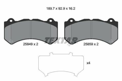 Колодки тормозные (передние) Jeep Grand Cherokee 10- (Brembo)