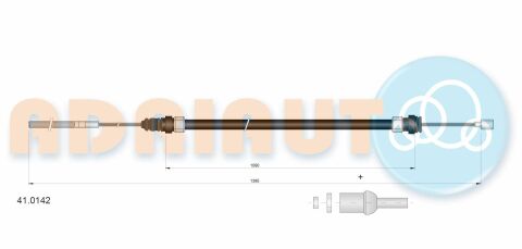 Трос сцепления Trafic TR/AV 2,0/2,1D 88- (14 RENAULT