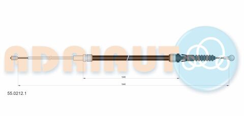 Трос ручного тормоза Polo -09 (1044mm) VW