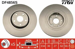 Тормозной диск перед. Lexus GS/IS/RC 2.0-4.6 05- Пр.