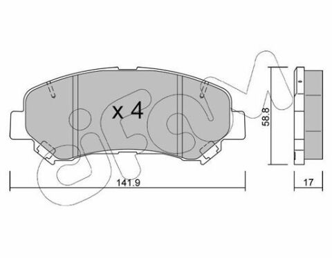 Тормозные колодки пер. QASHQAI I/QASHQAI II/ X-TRAIL 1.5D-2.5 07-