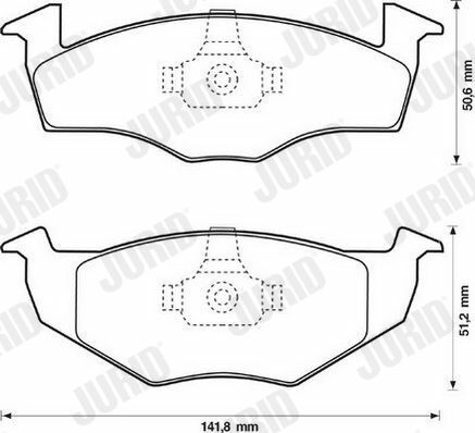 JURID VW Гальмівні колодки передні Golf III,Polo,Vento,Seat 91-