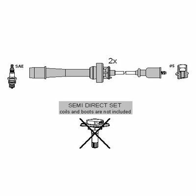 Провід запалювання Mazda 323 2.0 01-04 (к-кт) (HÜCO)