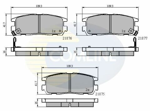 CBP3461 Comline - Тормозные колодки для дисков