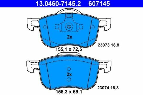 Колодки гальмівні (передні) Volvo S60 00-10/S70 97-00/S80 98-06/V70 95-06/XC70 Cross Country 00-07