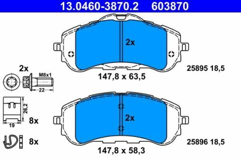 Колодки гальмівні (передні) Citroen Berlingo 18-/Peugeot 308 13-/Partner 18-