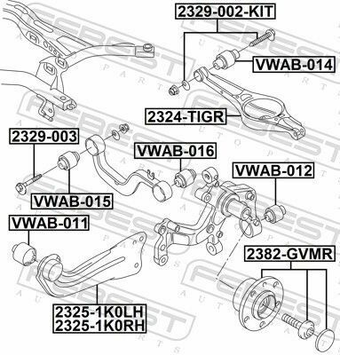 Сайлентблок задньої поперечної тяги Audi A3/Octavia 04-13