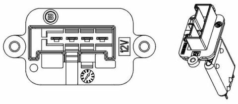 Реостат вентилятора обогревателя MERIVA 1.3-1.7 03-10 (+/- AC)