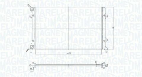 MAGNETI MARELLI VW Радіатор охолодження Audi A3,Caddy III,IV,Golf,Passat,Touran,Skoda Octavia