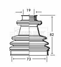BCB2151 BORG & BECK - Пильовик привідного вала к-т