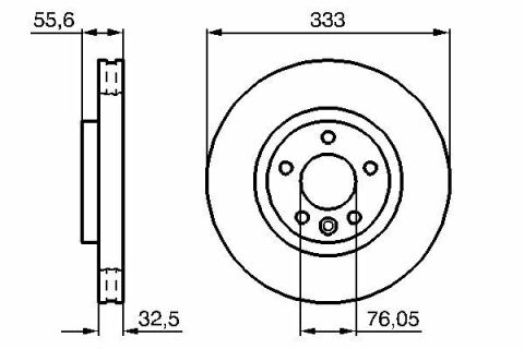 Диск тормозной (передний) VW T5 03-(333x32.5) (вентилированный)