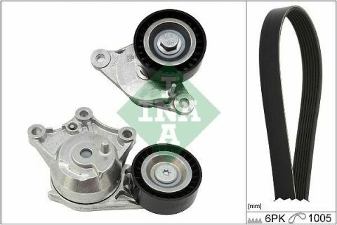 Комплект ремня генератора Peugeot 208/2008 1.6BlueHDi 13- (6PK1005)