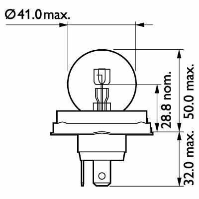 Лампа R2 24V 55/50W P45t-41