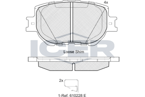 Тормозные колодки (передние) Toyota Crown XII/Mark X 03-/Lexus IS III 13-15