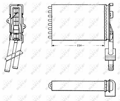 Радиатор печки Renault 21 1.7-2.2 89-95