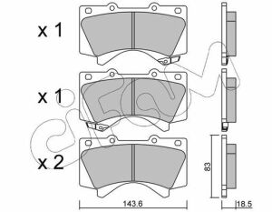 тормозные колодки передние land cruiser 4.7/4.5d 08-