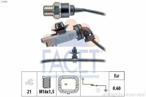 Датчик тиску оливи (0,5bar/1 конт./сірий) Berlingo/Partner/C4/308 09- 1.6HDi