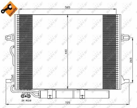 Радиатор кондиционера MB E-class (W211) 1.8-5.5 02-