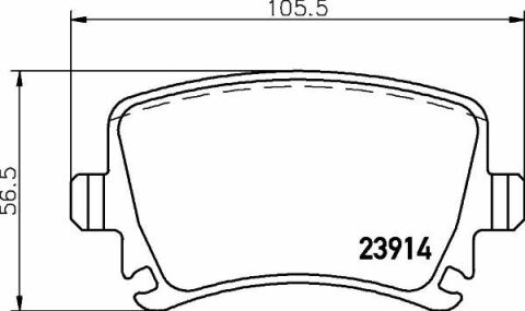 Тормозные колодки зад. Caddy III/Golf V/Audi A4 03-