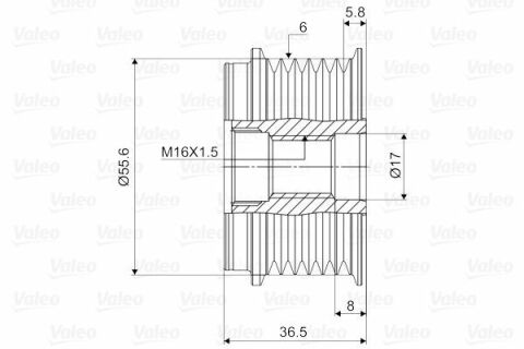 Шкив генератора MB Vito (W638) 96-03