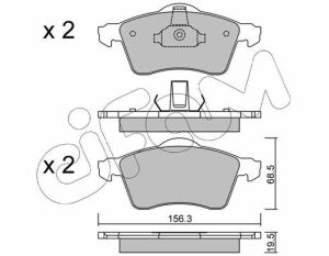 Тормозные колодки передние T4 VW