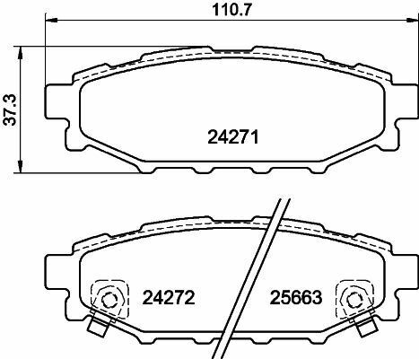 Гальмівні колодки зад. Subaru Forester/Legacy IV 03- Гальмівні колодки зад. Subaru Forester/Legacy IV 03-