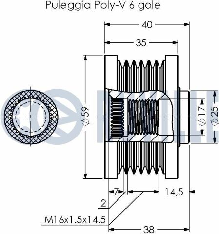 Шкив генератора astra j 09-