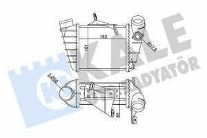 KALE SKODA Інтеркулер Fabia I 1.9TDI 00- Номер шасі до 6Y-44115 000