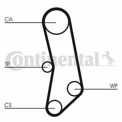 Ремень ГРМ Fiat Panda/Uno/Tipo 0.8-1.1 86-04 (104x15)