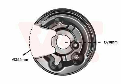 Защита диска тормозного (заднего) (L) Audi Q3/VW Passat/Tiguan/Sharan 05-