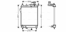 Радиатор охлаждения HYUNDAI GETZ (TB) (02-) 1.1-1.6i MT (выр-во AVA)