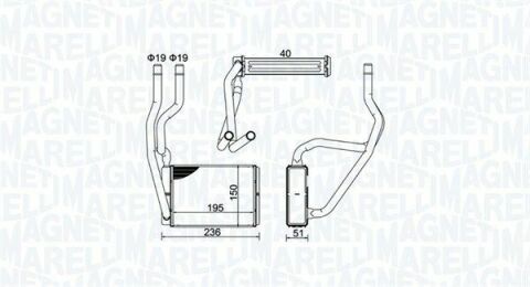 Радіатор опалення fiesta v,fusion 01-,mazda 2 03-