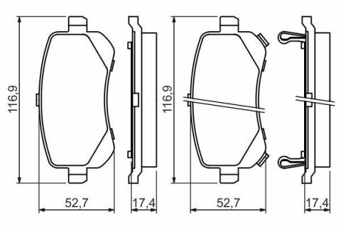 Колодки гальмівні (задні) Chrysler Grand Voyager 07-/Dodge Journey 08-