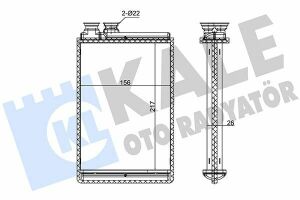 KALE CITROEN Радіатор опалення Berlingo,C4 Picasso,C5 III,Peugeot 407,Partner 08-
