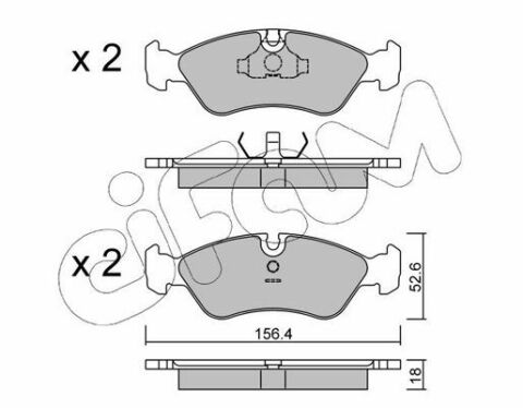 Колодки гальмові передні Astra, Omega A, Vectra A, Daewoo Nexia, Lanos 1.6 OPEL