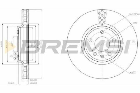 Гальмівний диск перед. Audi A4/A5/Q5 07- (320x30)