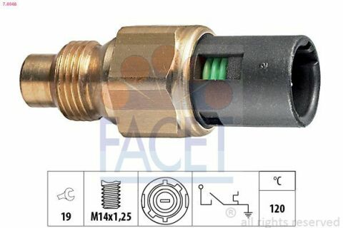 Датчик температури (вказівник/120°C) RENAULT 19 88-95/KANGOO 97-08 1.4i/TRAFIC 89-97 2.2