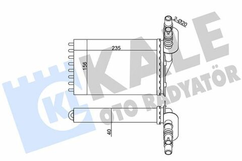 KALE RENAULT Радіатор опалення Clio II,Symbol