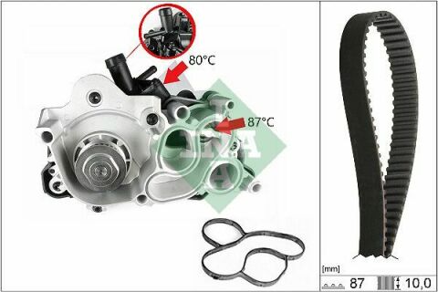 Комплект ГРМ + насос VW Caddy IV/Passat/Golf 1.4 TSi/TGI 15- (10x87z)
