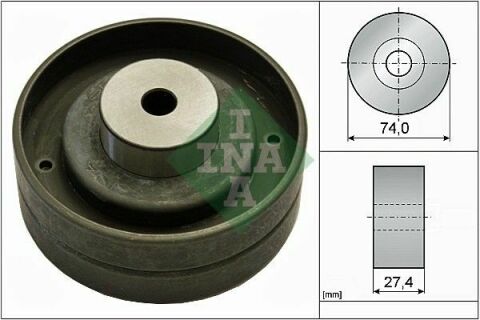 Ролик ГРМ VW T4 2.4D 90-03, 57/81kw (паразитный) (74х27.4)