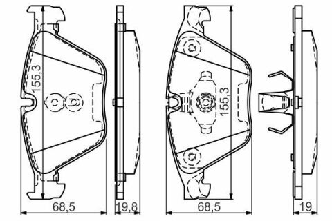 Колодки тормозные (передние) BMW 5 (F10/F11)/6 (F06/F12/F13) 09-16