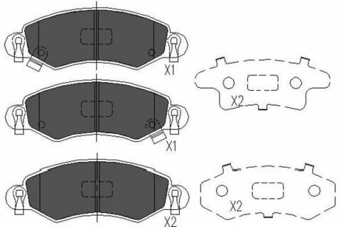 KAVO PARTS SUZUKI тормозные колодки пер. Ignis 03-, Wagon R+ 00-, OPEL Agila 00-